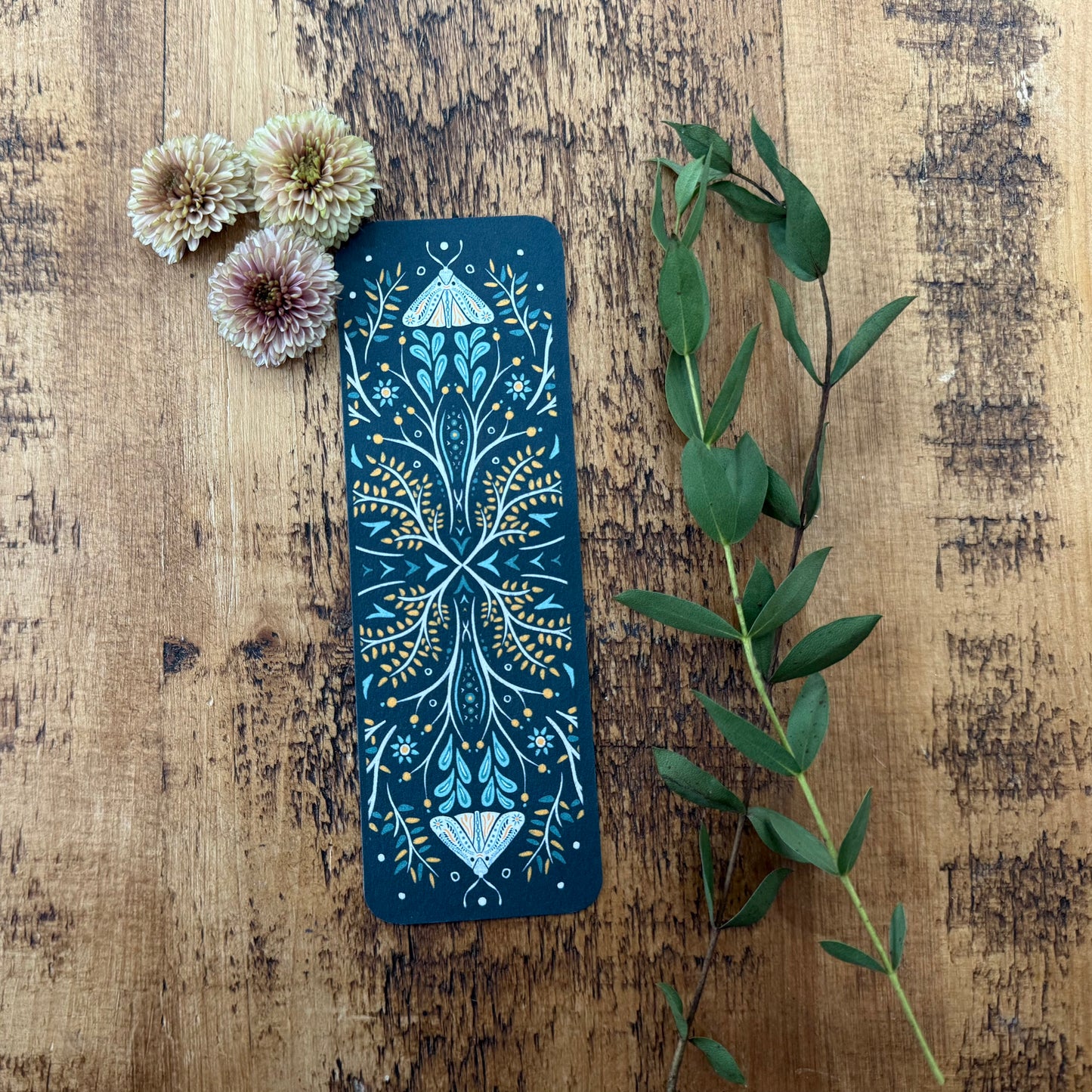 Folk Flora Print Bookmark