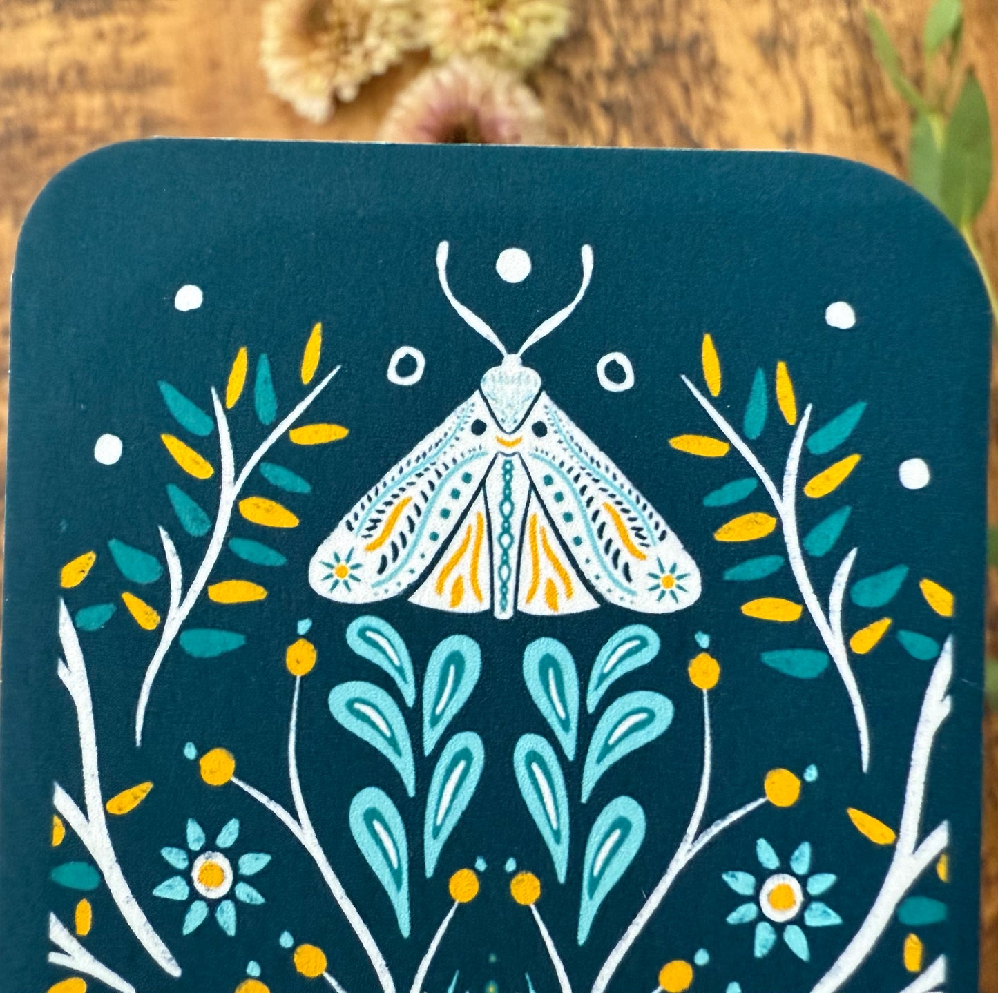 Folk Flora Print Bookmark
